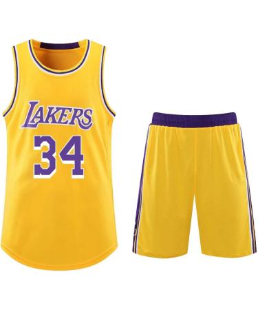 Shop Basketball Jersey Shirt & Shorts for Children & Adults - Sleeveless Suit B-34-Gelb S - International Shipping Available - Buy Online on SooperMarket.com