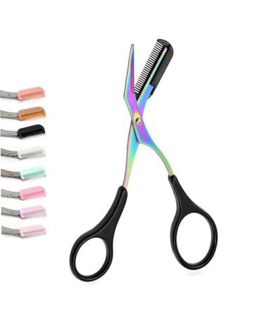 Harayaa 4x Eyebrow Scissors with Comb - Precision Trimmer for Perfect Eyebrow Shaping | Durable Pink Personal Care Accessories - Buy Online on SooperMarket.com