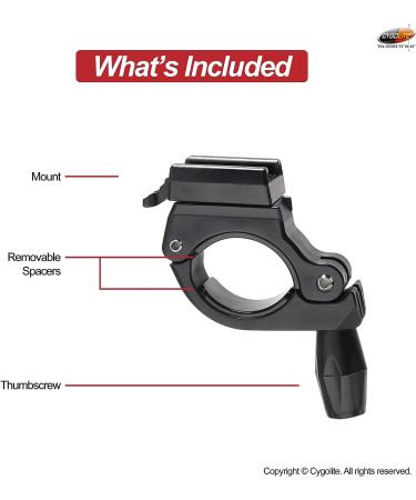 Cygolite Handlebar Mount for Ranger, Metro, and Streak Series Lights | Fits 22-32mm Diameter Bars | Genuine Cygolite Accessory - Buy Online on SooperMarket.com