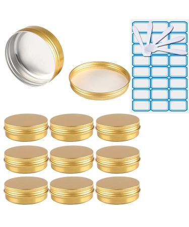 Zeoabsy 10 pieces 100ml gold aluminum empty jar.
