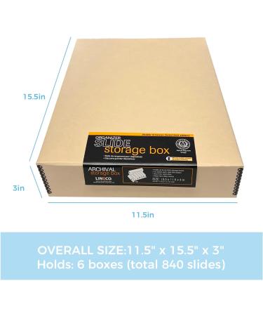 Lineco Archival Slide Storage Box 15.5x11.5x3 - Holds 840 Slides - Tan - 1 Pack - Buy Online on SooperMarket.com
