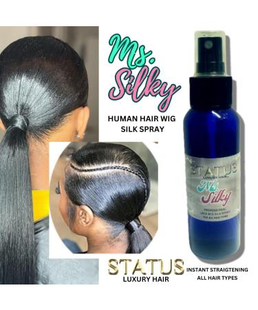 MS SILKY Lace Front Wig Silk Spray - STATUS LUXURY HAIR 120ml | Instant Straightening & Silk Press Spray for Gorgeous Hair - Buy Online on SooperMarket.com