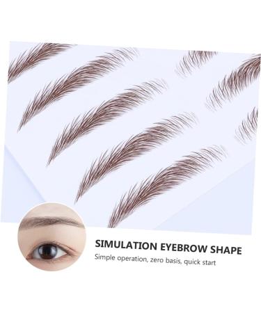 WOFASHPURET 4pcs Eyebrow Stickers Waterproof Fake Eyebrow False Imitation Eyebrow 4d Transfer Stickers Hair - Buy Online on SooperMarket.com