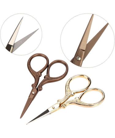 Vintage Crane Scissors Stainless Eyebrow Trim Scissors Beauty Scissors Steel Embroidery Beauty Makeup Scissors for Eyebrows Trim Mustache Beard Trimming Kit Personal Care Removal - Buy Online on SooperMarket.com