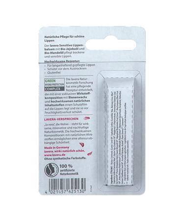 Lavera Basis Sensitive Lip Balm 4.5g - Soothing Natural Lip Care for Sensitive Skin | International Shipping - Buy Online on SooperMarket.com