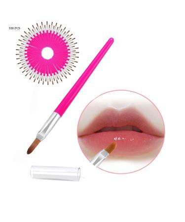 Disposable Makeup Lip Brushes - 100pcs Set | Mini Lip Applicator Wands for Smooth Lip Makeup Application - No Shedding - Buy Online on SooperMarket.com