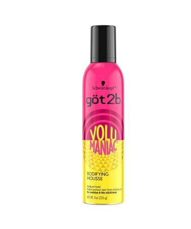 Got2b Volumaniac Bodifying Hair Mousse, 8 oz