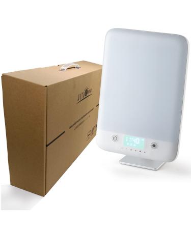 Large Light Therapy lamp Bright White 10000 lux 12 in High Illumination Wake-up Light Alarm Multiple Sets of White Noise