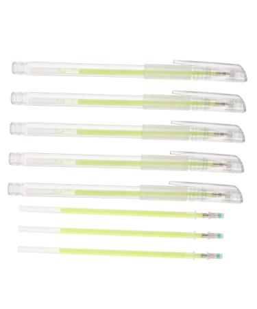 Mikinona 5pcs Beauty Spot Eyebrow Pen Fluorescent Green Pen Markers Pen Marking Pen Plastic