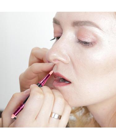 Retractable Lip Brush Concealer Makeup | Lipstick blending brush | Retractable lip brush | Precision lip brush | Lipstick applicator brush | Lip Brush For Lipstick | Gold Retractable Lip Makeup Brush - Buy Online on SooperMarket.com