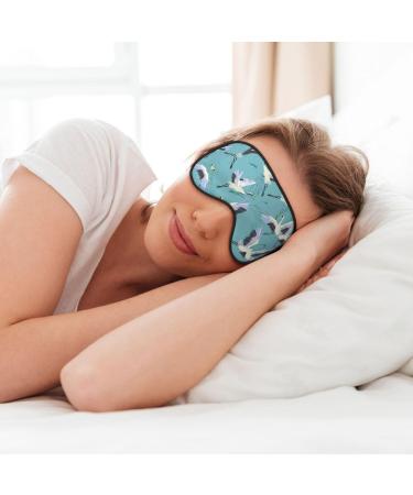 Flying Cranes Soft Sleep Eye Mask | Female Breathable Eye Patch for Travel & Relaxation - Shop Now - Buy Online on SooperMarket.com