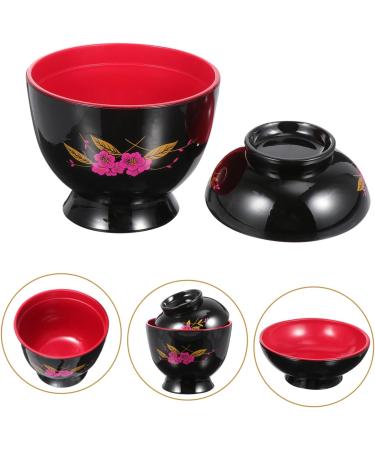 1 pc Home Food Rice Salad Ceramic Practical Household Restaurant Plastic Ramen Thread 9.6X9.4CM Black - Buy Online on SooperMarket.com