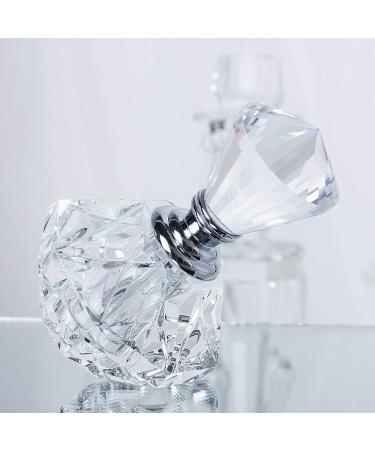 H&D Clear Art Carved Crystal Mini Refillable Perfume Bottle - 5ml (Set of 3) - Elegant Travel Size Fragrance Containers - Perfect Gift Idea - Buy Online on SooperMarket.com