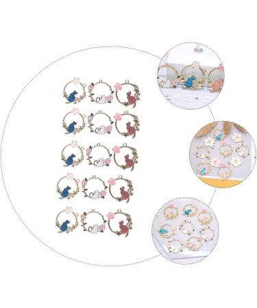 KALLORY 30pcs Alloy Oil Drop Pendant Bride Hollow Out Telephone - Buy Online on SooperMarket.com