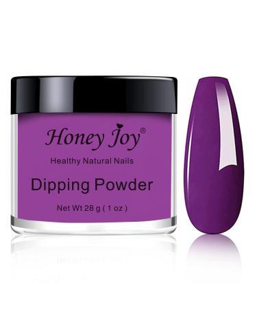 28g/Box Fine Dipping Powder Purple Colors No Need Lamp Cure Dip Powder Nails Like Gel Polish Effect Even & Smooth Finishing (no.68) HJ-ND064B-No.68