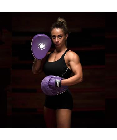 Kruzak Plain Punching Mitts for Muay Thai Martial Arts - Purple | Men & Women Boxing Focus Pads for Kickboxing, MMA Training - Buy Online on SooperMarket.com