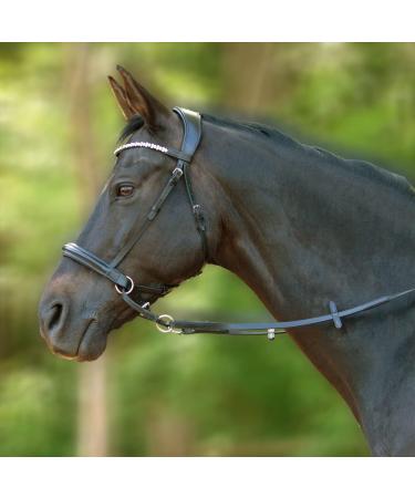 Heinick-Reitsport Black Bitless Bridle | Glow Series Crossunder for Thoroughbreds | International Shipping Available - Buy Online on SooperMarket.com