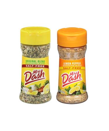 Mrs Dash Salt Free Original Blend And Lemon Pepper Seasoning Blend Combo.