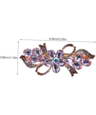 CANIGHT Rhinestone Hair Clip Hair Accessories for Women Rhinestone Barrettes for Women Hair Clips Rhinestones Hair Clip Snap Bridal Hair Accessories Aesthetic Hair Accessories Metal Purple - Buy Online on SooperMarket.com