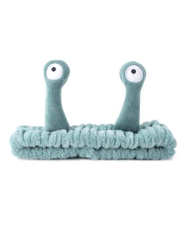AWAVM Face Wash Headband Palm and Snail Spa Hair Bands Makeup Headbands Women Cartoon Cute Coral Fleece Elastic Headband Creative Hair Accessories for Washing Face Shower Sports Beauty Skincare