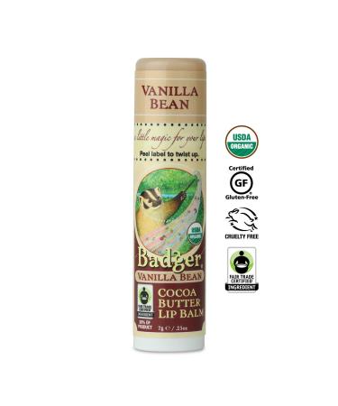 Buy Badger Cocoa Butter Lip Balm - Creamy Cocoa | Certified Organic Fair Trade & Natural Lip Butter (0.25 oz - Buy Online on SooperMarket.com