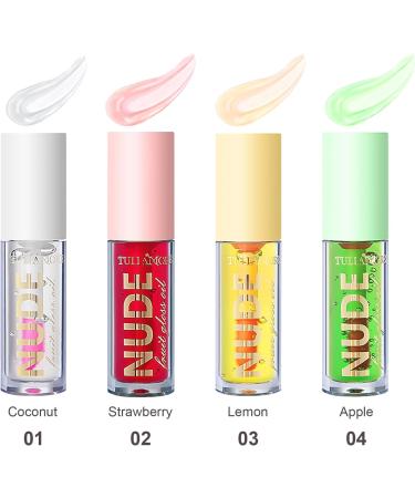 LOPHE 4Pcs Plumping Lip Oil Kit Makeup Lip Gloss Set Fruit-Flavored Lip Care Oil Long Moisturizing Lip Gloss Tinted Lip Oil Non-Sticky FInish High-Shine Hydrating Light Clear Liquid Lipsticks 4PCS-C - Buy Online on SooperMarket.com