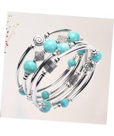 PACKOVE 1pc Jewelry Handmade Bracelet Natural Material Bracelet Womens Bangles Bracelets Decorative Bangle Tiger Eye Stone Charm Bracelets Turquoise Bracelet Miss Volcanic Rock - Buy Online on SooperMarket.com