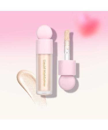 White Liquid Highlighter Shimmer Face Oil Glitter Makeup - Long Lasting Pigmented Formula for Face, Eyes, and Body - Buy Online on SooperMarket.com
