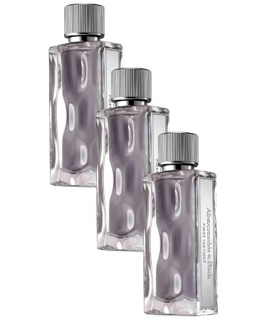 Abercrombie & Fitch First Instinct | Eau de Toilette | Men's Fragrance | Fresh Clean Pleasant Scent with Notes of Gin & Tonic Kiwano Melon Szechuan Pepper and Sueded Musk | 3.4 oz (Pack of 3) 1.7 Fl Oz (Pack of 3)