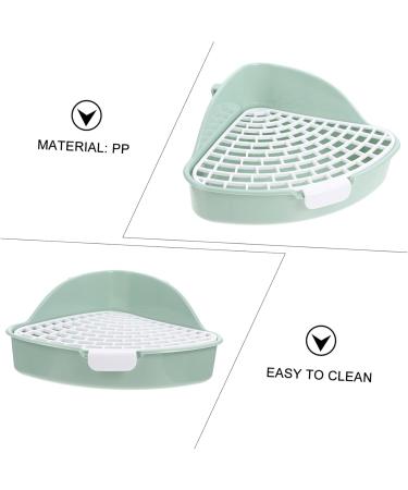 CIYODO Box Rabbit Toilet Plastic Pet Toilet Guinea Pig Toilet Bunny Cage Supply Small Pet Corner Toilet Rabbit Training Potty Hamster Potty Trainer Rabbit Potty Cage Bunny Toilet 25X20X10CM Green - Buy Online on SooperMarket.com