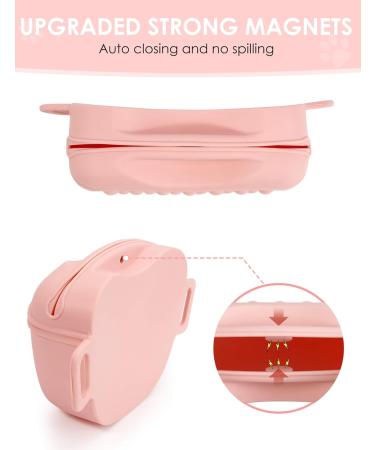 Gobeigo Pink Silicone Dog Treat Bags with Clicker - Magnetic Closure for Training & Walks | Puppy Fanny Pack - Buy Online on SooperMarket.com