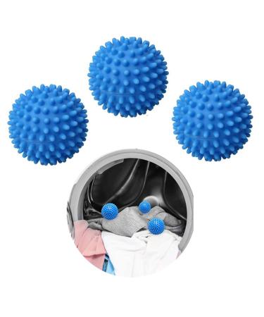 Tumble Dryer Balls 3 Pc Blue Laundry Balls for Tumble Dryer Non-Melt New Softer Material Tumble Dryer Ball - Clothes Will Come Out Soft Fluffy Fewer Wrinkles and Less Static Cling