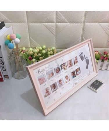 Mikytoper Baby Hand and Footprint Kit Baby Framed Photo Kit Anniversary Growth Record Baby Gifts Reusable Ink Cartridge Photo Frame (Pink) - Buy Online on SooperMarket.com