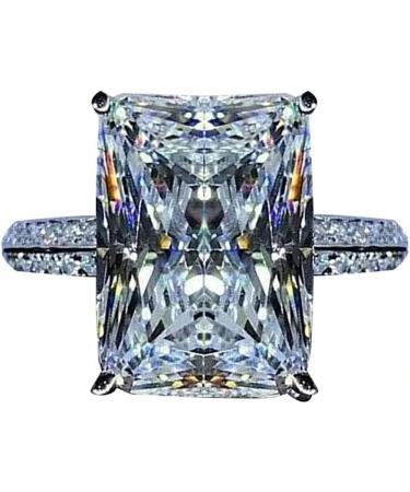 Inlaid Oversized Zircon Ring Simple Ladies Luxury Jewelry Fashion Octopus Inlaid 3A Oversized Rectangular Women's Zircon Wedding Engagement Ring CZC011 (8)