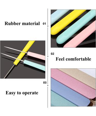4 Pcs Plastic Handle Scratch Awl sewing DIY Tool Set for Handicrafts - Buy Online on SooperMarket.com