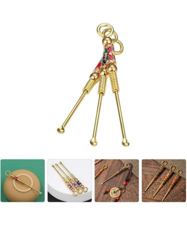STOBAZA 12pcs Spatula Set for Kitchen and Ear Cleaning - Golden Spiral Pendant Tools for Adults and Men - Buy Online on SooperMarket.com