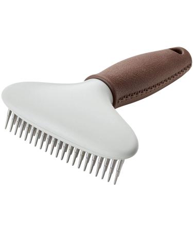 HUNTER SPA detangling comb two-row for removing loose hair and dandruff 16 x 11.5 cm grey / brown 41 teeth