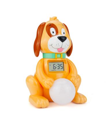 Bigmonat children's alarm clock cute dog children's alarm clock student -specific time -controlled alarm clock home creative digital clocks are used driven by network adapter or battery yellow