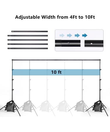 Backdrop Stand 8.5x10ft  ZBWW Photo Video Studio Adjustable Backdrop Stand for Parties  Wedding  Photography  Advertising Display 8.5*10ft - Buy Online on SooperMarket.com