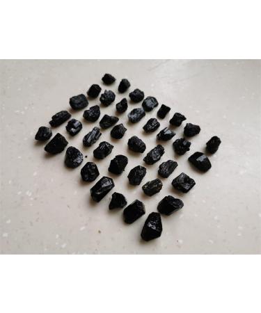 for 40pcs Lot Natural Black Tourmaline Rough Stone Rock Specimen60-70g s ningxiao - Buy Online on SooperMarket.com