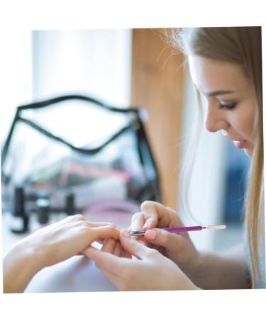 1PC Dual Ended Nail Gel Brush Acrylic Nails UV Gel Picker Extension Brush Pen Spatula Manicure Tool Purple - Buy Online on SooperMarket.com