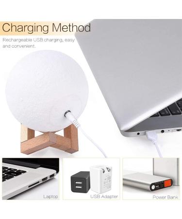 AGM 16-Color LED Moon Lamp with Remote & Touch Control - 3D Printed Night Light for Bedroom Caf & Dining Room | 15 cm | Dimmable Mood Light - Buy Online on SooperMarket.com