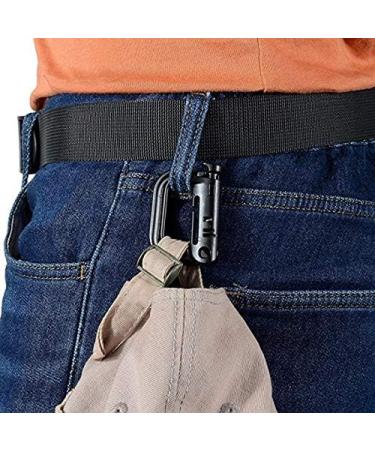 BOOSTEADY 10 Pack D-Ring Grimlock Locking for Molle Webbing with Zippered Pouch - Black - Buy Online on SooperMarket.com