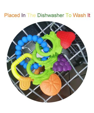 Baby Teething Toys 4 PCS BPA Free Silicone Baby Teethers  Freezer Safe Organic Infant Teething Toys Soft & Textured for Natural Brain Development - Buy Online on SooperMarket.com