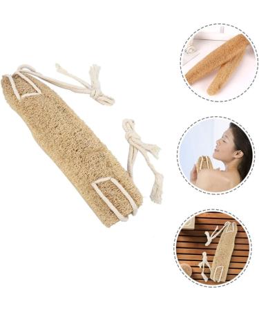 Exfoliating Loofah Bath Towel & Back Scrubber - Premium Bath Sponge for Smooth Skin | Beige - Buy Online on SooperMarket.com