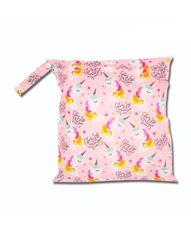 Egurs Wetbag Waterproof Reusable Diaper Bag Nappy Bag Unicorn M 30 * 28cm M 30*28cm Unicorn