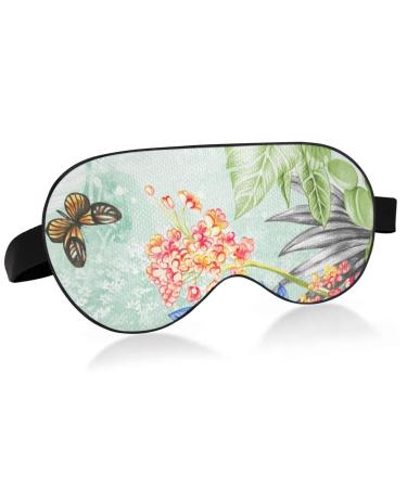 Haskirky Light Blocking Eye Mask Breathable and Adjustable Adult Men and Women Travel on Business Trips Yoga Meditation Light Smooth Comfortable Eye Mask Office Deep Sleep Goodies Butterfly Palm