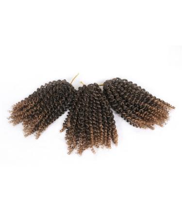 Buy 3 Packs Eunice Hair Marlybob Kinky Curl Hair Extensions - 8 Inch Crochet Braids (1B 27) - Curly Corrugated 20.32 cm for International Shipping - Buy Online on SooperMarket.com