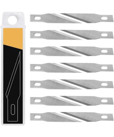 DIYSELF 20PCS Craft Knife Blades, SK5 Carbon Steel #11 Exacto Knife Blades Refill Hobby Art Blades Exacto Blades Cutting Tool with Storage Case for Craft, Hobby, Scrapbooking, Stencil Silver(20pack)