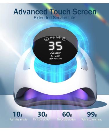 Easkep 120W UV Nail Lamp - Fast Gel Nail Dryer with Sensor & LCD Display 4 Timers | Perfect Nalgellampe for Salon Quality Manicure - Buy Online on SooperMarket.com